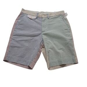 NWT Brooks Brothers Bermuda Short Mens 30 Colorful Seersucker Striped Preppy